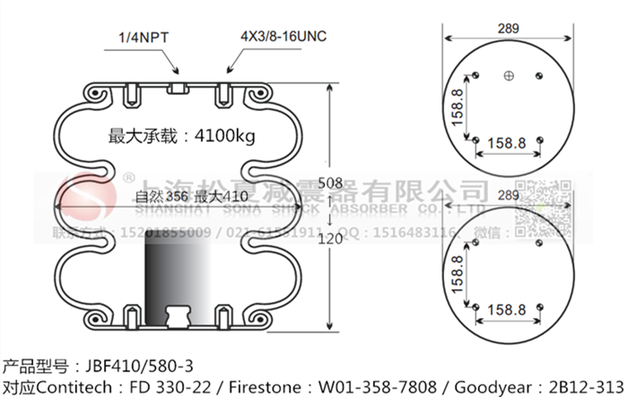 JBF410/580-3橡膠<a href='http://www.diioptq.cn/' target='_blank'><u>空氣彈簧</u></a>